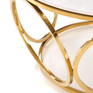 VENUS 2 laud, valge marmor/kuld