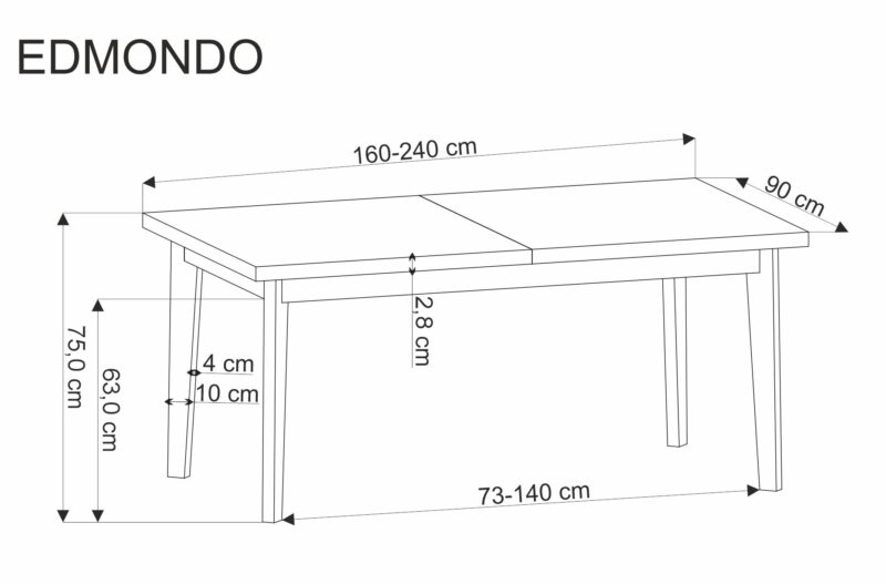 EDMONDO laud naturaalsest tammest