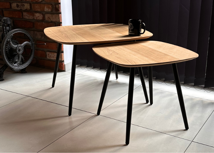 Metalljalgadega abilaudade komplekt Geometric