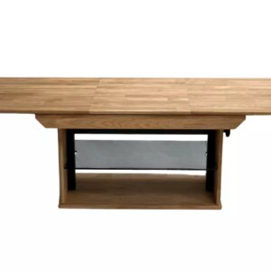 Pikendatav diivanilaud reguleeritava kõrguse ja klaasriiuliga