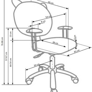 Kontoritool lastele VIVIAN, roosa