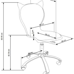 2010000178782_d Kontoritool lastele MILANO, valge / roosa