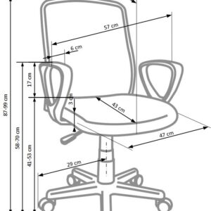 Kontoritool ALEXOR, must / hall