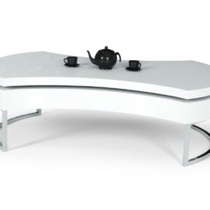 Kohvilaud AURENO, valge / kuld