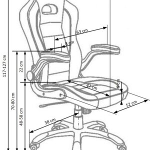 Kontoritool INORA, must / hall
