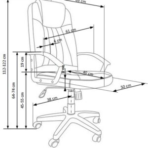 Kontoritool RINOR, värv: hall