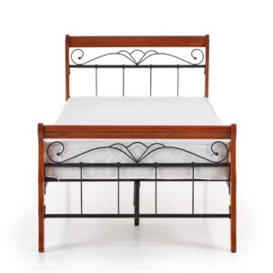 Voodi VERLINA 90x200, antiik-kirss / must