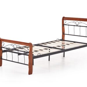 Voodi VERLINA 90x200, antiik-kirss / must