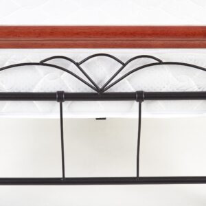 Voodi VERLINA 90x200, antiik-kirss / must