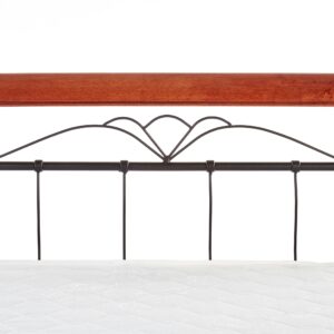 Voodi VERLINA 90x200, antiik-kirss / must