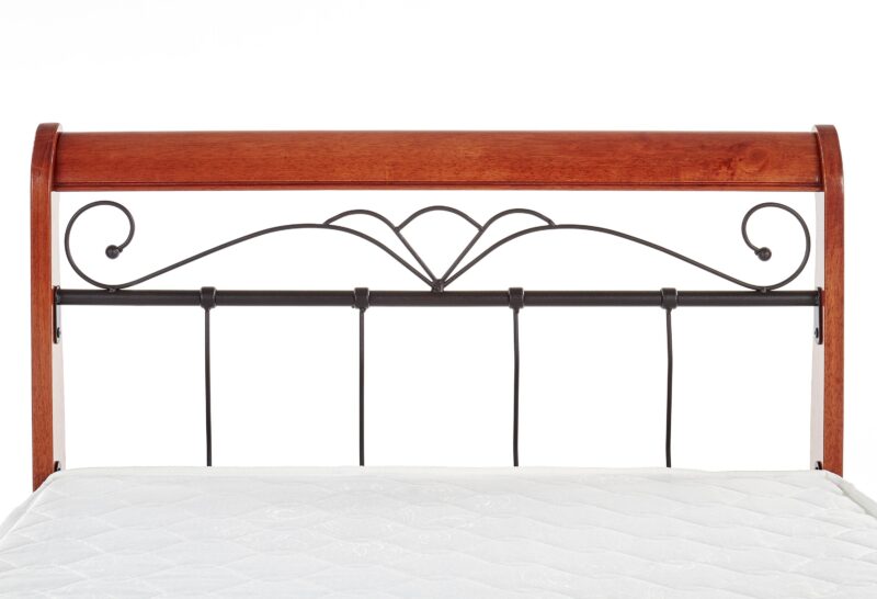 Voodi VERLINA 90x200, antiik-kirss / must