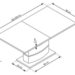 Pikendatav söögilaud NOPEIN, valge