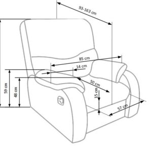 2010001146452_d Tugitool JEY manuaalne recliner, must