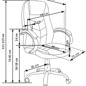 Kontoritool CODY, tumepruun