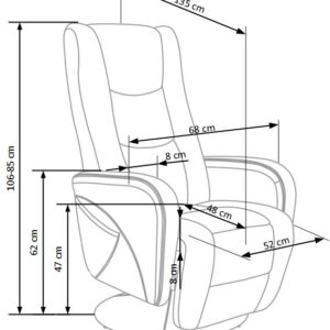 Tugitool PULMAR 2 manuaalne recliner, cappuccino