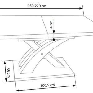Söögilaud SANDER, valge
