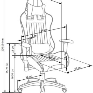 Kontoritool DEFENDER, must / punane