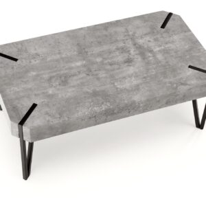 Kohvilaud EMILY, betoon / must