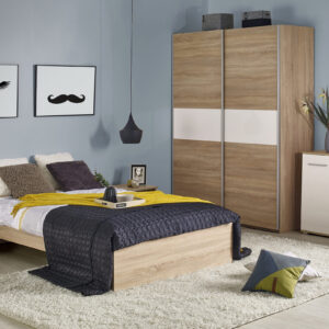 Riidekapp LIMORA S1,  tamme / valge