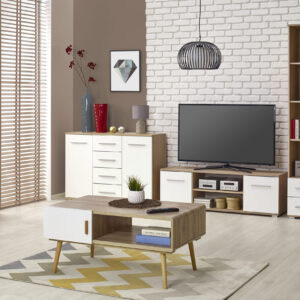 Teleka alus RIMONA RTV1, tamm / valge