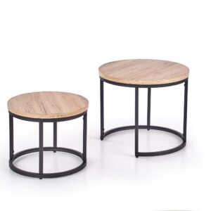 Kohvilaua komplekt OREO, must / tamm