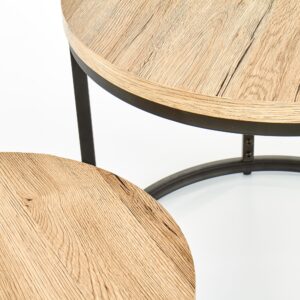 Kohvilaua komplekt OREO, must / tamm