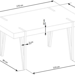 2010001159094_d Söögilaud XEENA, ristkülikuline