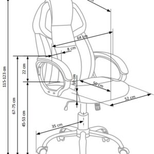 Kontoritool ALONIS, must / valge