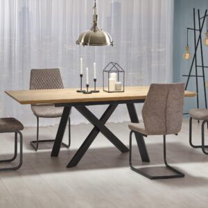 Söögilaud BELONA, tamm / must