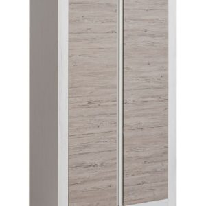 Riidekapp ALVORA SZF2D, valge mänd / beež