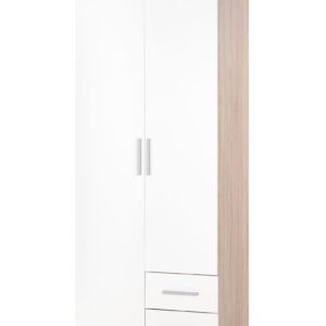 Riidekapp LIMORA  valge /  tamm