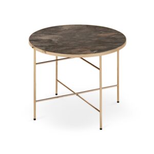 Kohvilaud  ISABEL, kuld / must marmor