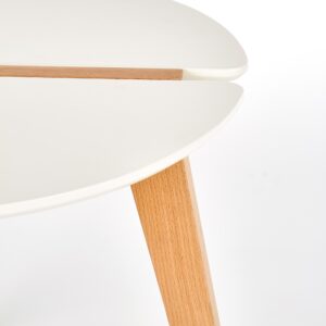 Kohvilaud ZETA, tamm / valge