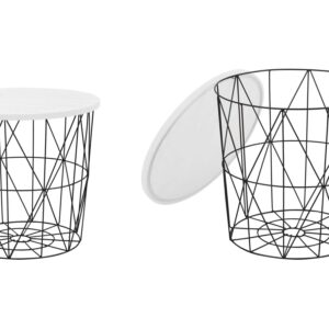 Kohvilaud MARIFFA,  valge / must