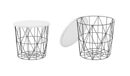 Kohvilaud MARIFFA,  valge / must