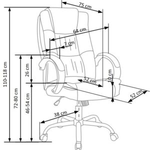 Kontoritool RELVON, värv: hall