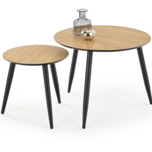 Kohvilaua komplekt MENTOR, must / tamm