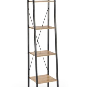 Riiul NARVIN REG1, must / sonoma tamm