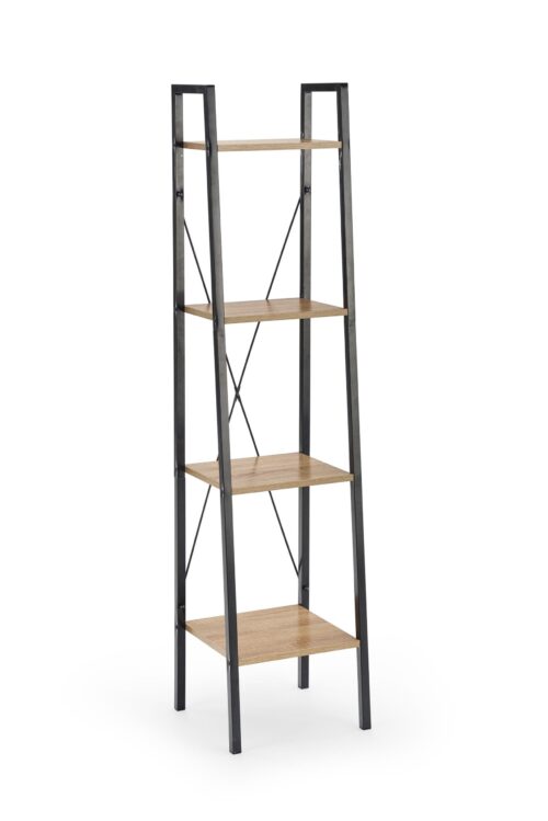 Riiul NARVIN REG1, must / sonoma tamm