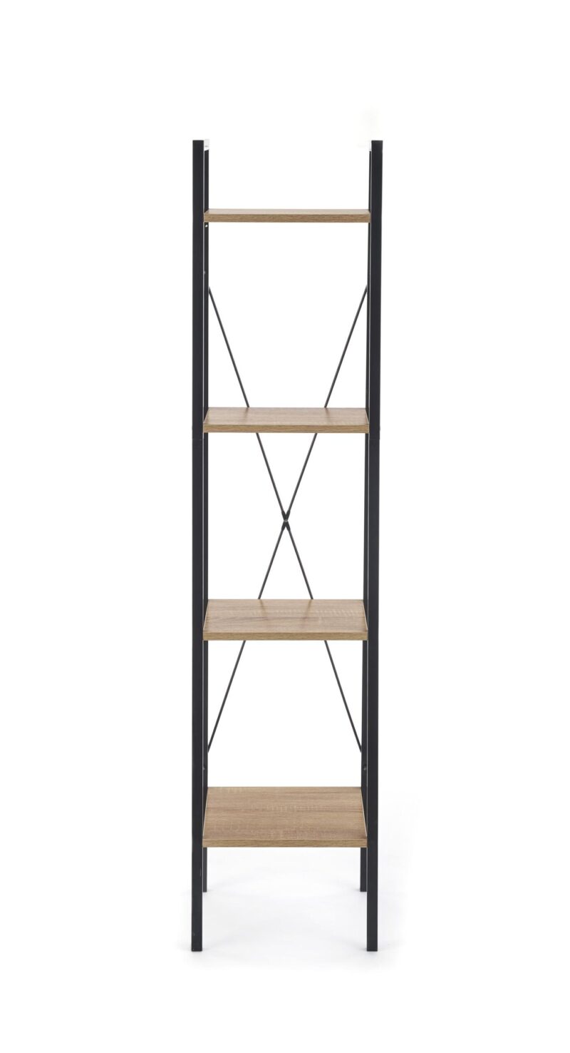 Riiul NARVIN REG1, must / sonoma tamm