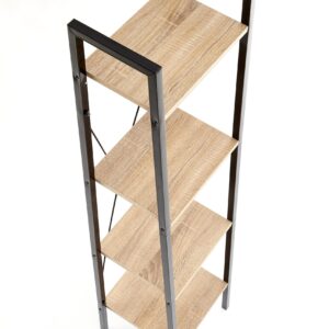 Riiul NARVIN REG1, must / sonoma tamm