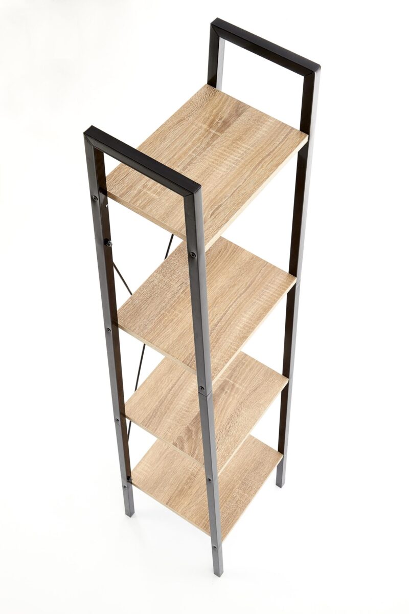 Riiul NARVIN REG1, must / sonoma tamm