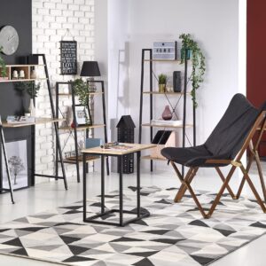 Riiul NARVIN REG1, must / sonoma tamm