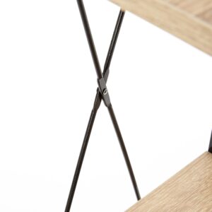 Riiul NARVIN REG1, must / sonoma tamm