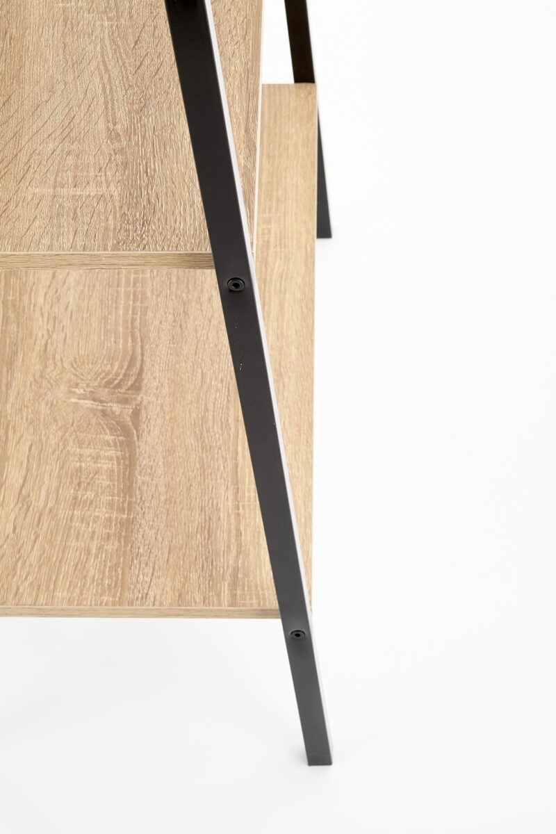 Riiul NARVIN REG2, must / sonoma tamm