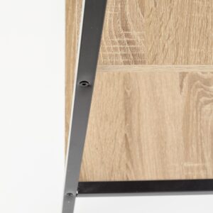 Riiul NARVIN REG2, must / sonoma tamm