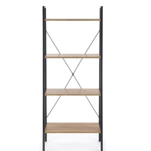 Riiul NARVIN REG2, must / sonoma tamm