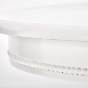 Ümmargune söögilaud WILLY, valge