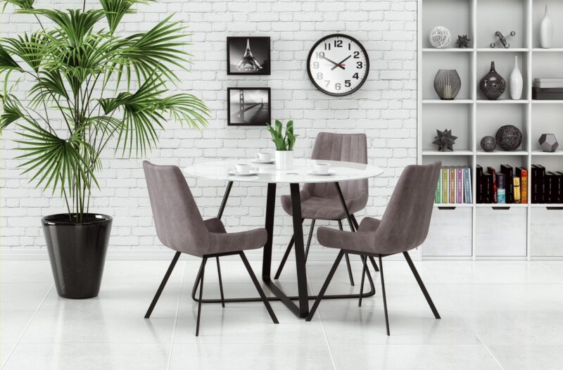 Söögilaud LUUPER, must / valge