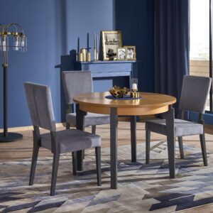 Ümar söögilaud SORBAS, tamm / grafiit